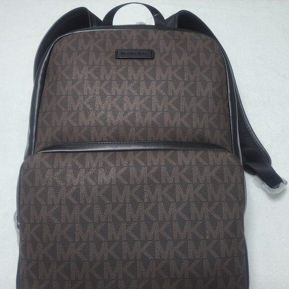 NEW Michael Kors Everett Brown Black Backpack main image 8